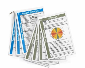Advanced Precision Rifle Field Cards | DOPE, Wind & Ballistics Reference Set