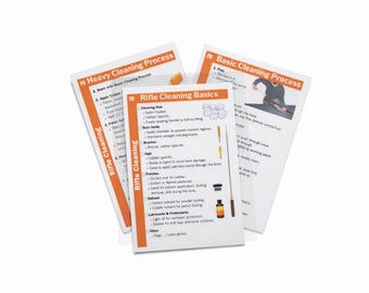 Rifle Cleaning Field Cards – Precision Rifle Maintenance Guide – Barrel Cleaning & Care Reference for Long Range Shooters