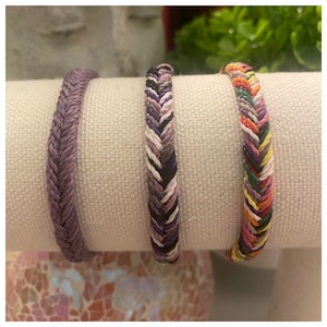 Handmade Fishtail Braided Adjustable Custom Wax Cord Bracelet