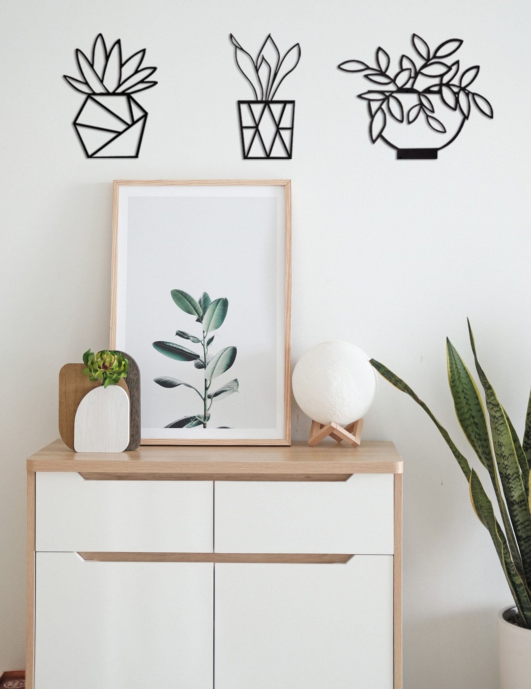 Steelvarietas Metal Wall Decor Modern Flower in Vase Wall Etsy