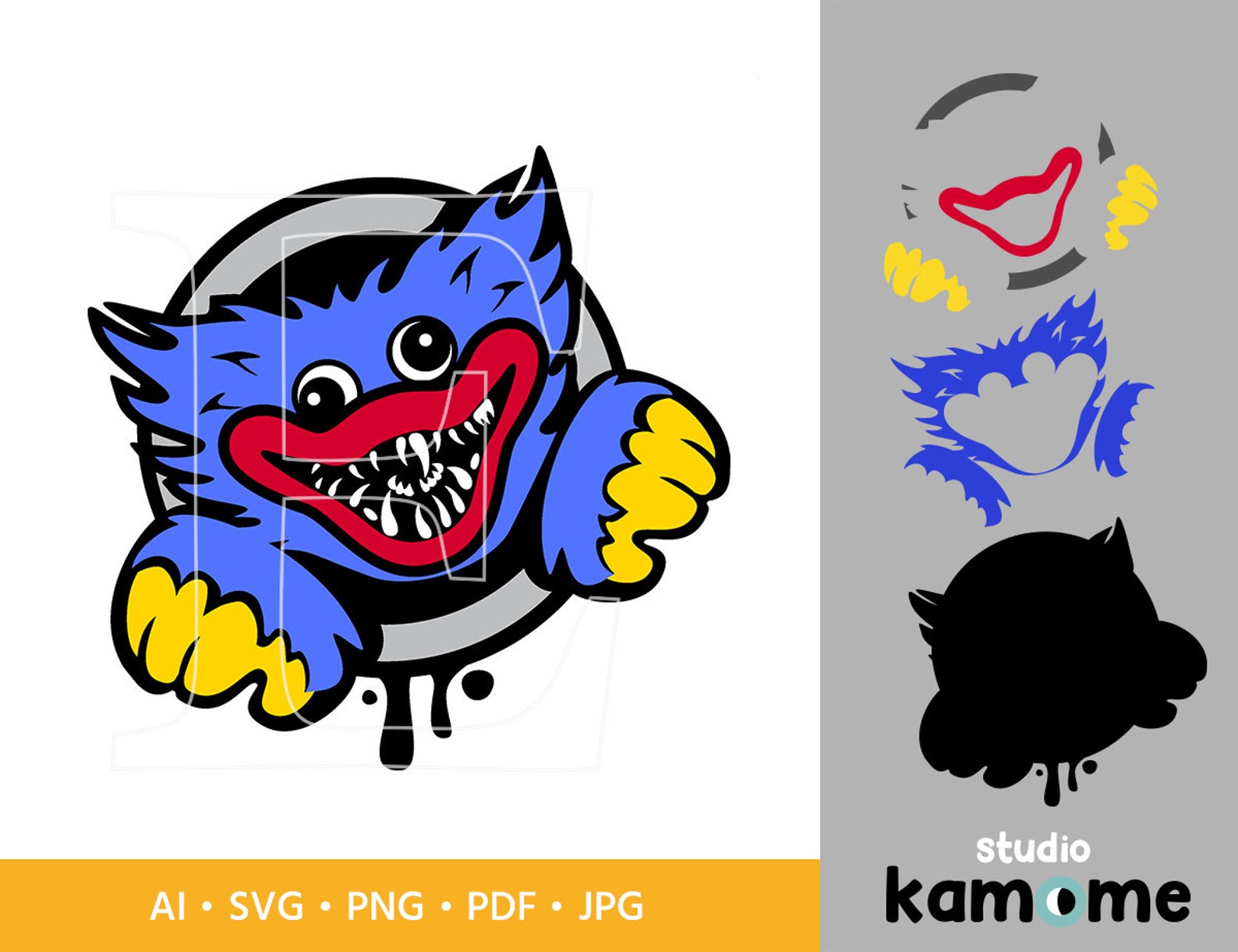 Huggy Wuggy SVG Huggy Pipe Cut File Huggy Wuggy Cricut Etsy