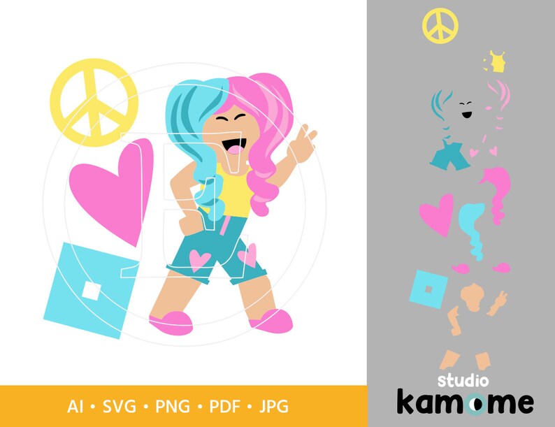 Roblox SVG Candy Girl Roblox SVG Roblox Face Cutting File Etsy Österreich