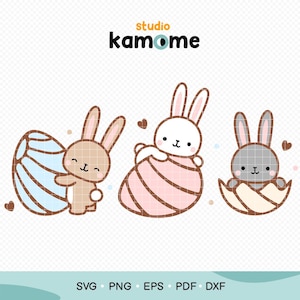 Lapin SVG, Svg de concha, Bunny Concha PNG, Joyeuses Pâques Png Svg, Svg de lapin de Pâques, Sublimation, Cricut, Concha vectot - téléchargement immédiat
