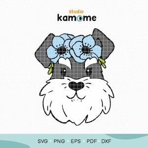 Schnauzer SVG, Dog SVG, Schnauzer PNG, Cute Schnauzer, Cute Schnauzer cut file, Schnauzer Cricut, Sublimation, Home print, Dog Clipart