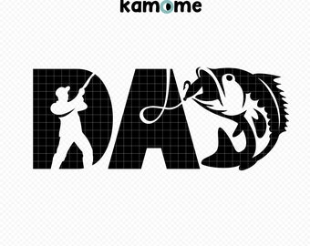 Fishing Dad SVG, Fishing Father Svg, Fathers Day Svg, Daddy Svg, Dad life Svg, Gift for Dad, png 300dpi, dxf, Vector - Instant Download