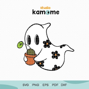 Cute ghost plan Svg , Halloween ghost palnt SVG, Ghost Plant Png, Halloween Plants, Halloween Ghost Png, Halloween Gift for Plant Lovers