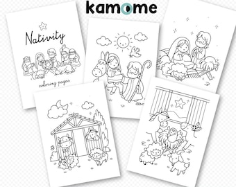 Krippen Malvorlagen, Krippe, Weihnachtssonntag Schule, Bibel Schrift Kinder, Vorschule Weihnachtsgeschichte - Pdf