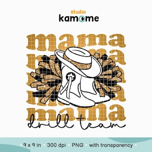 Drill Team Mama Gold Gliitter Png, Drill team mom Png, Drill team, Drill team shirt design, Instant Download