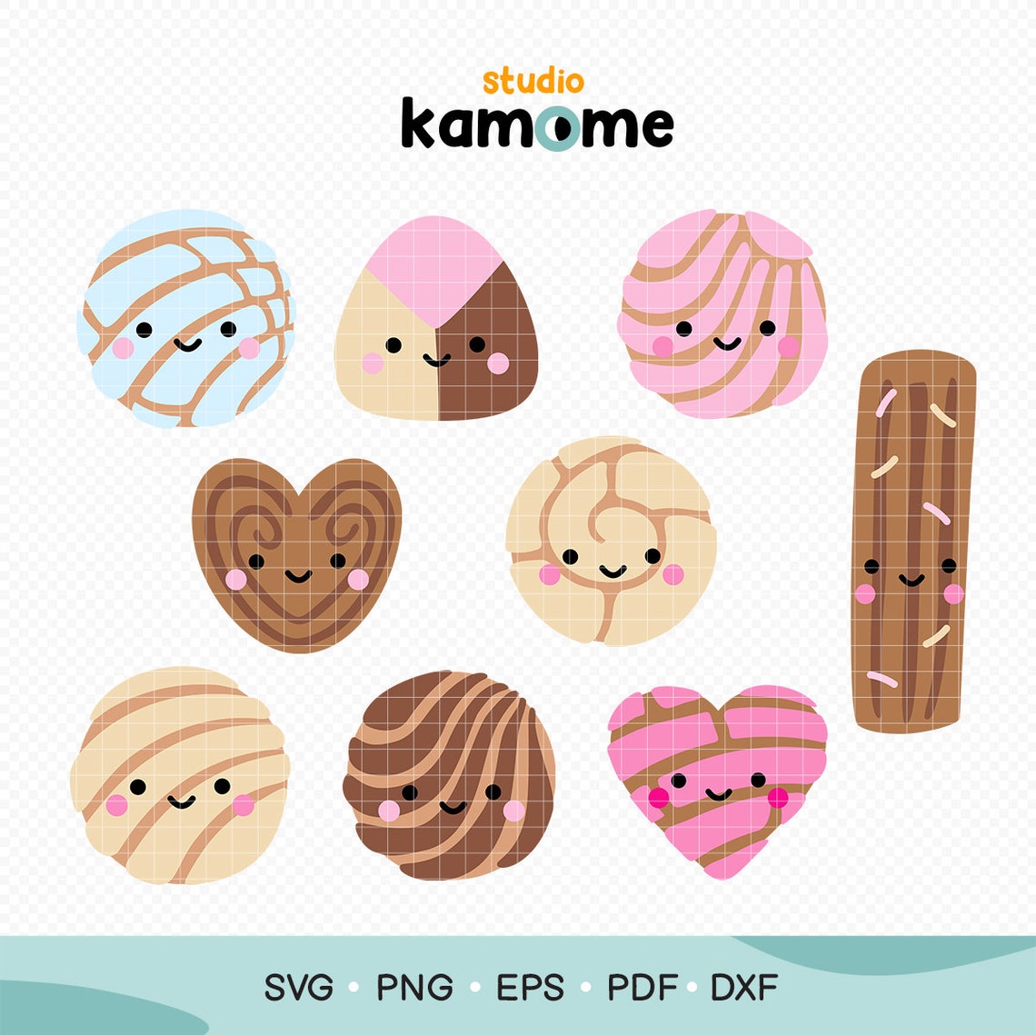Concha SVG, Concha PNG, Cute Concha Cut File, Concha Bundle, Concha ...