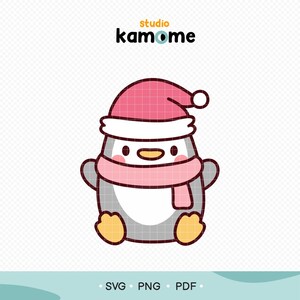 Kawaii Pastel Christmas Cute Bundle SVG, Santa Elf Snowman Clipart ...