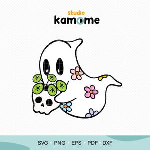 Cute ghost plan Svg , Halloween ghost palnt SVG, Ghost Plant Png, Halloween Plants, Halloween Ghost Png, Halloween Gift for Plant Lovers