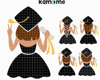 Graduation Svg, Grad girl Svg, Graduation PNG, Graduation Silhouette, Class of 2024, Graduation Cap SVG, Instant Download