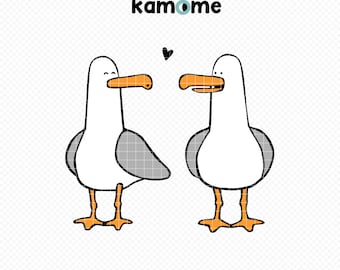 Seagull SVG, Seagull PNG, Seaguul Peter, Seagull cut file, Sublimation, Bird Clipart, vector illustration- png, pdf, ai jpg Instant Download