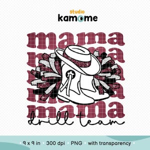 Drill Team Mama Maroon Gliitter Png, Drill team mom Png, Drill team, Drill team shirt design, Instant Download