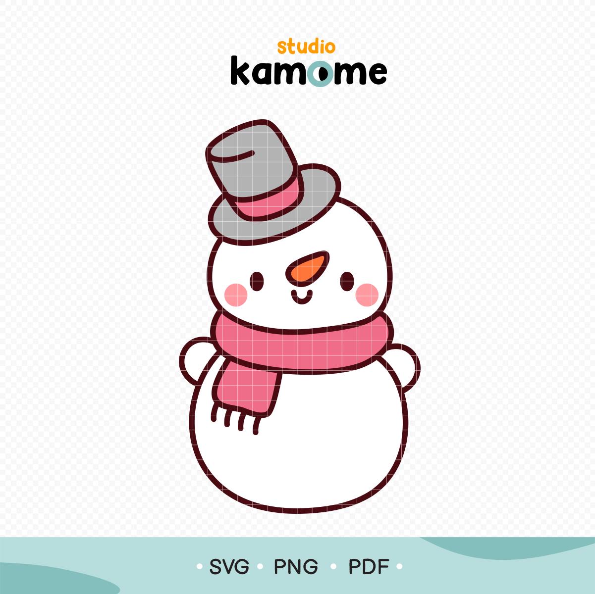 Kawaii Pastel Christmas Cute Bundle SVG, Santa Elf Snowman Clipart ...