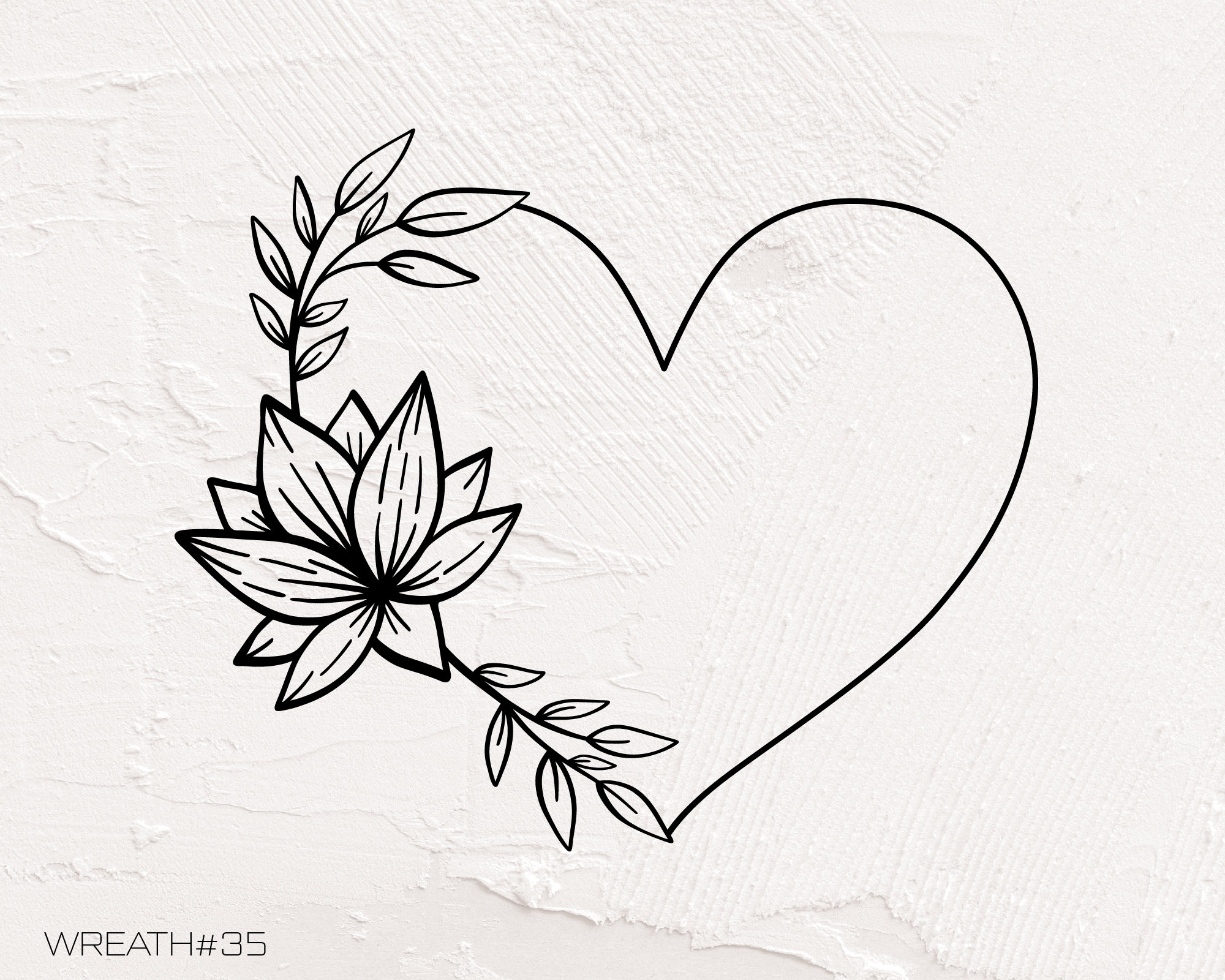 Heart Frame Svg for Cricut Lotus Flower Svg Floral Border - Etsy