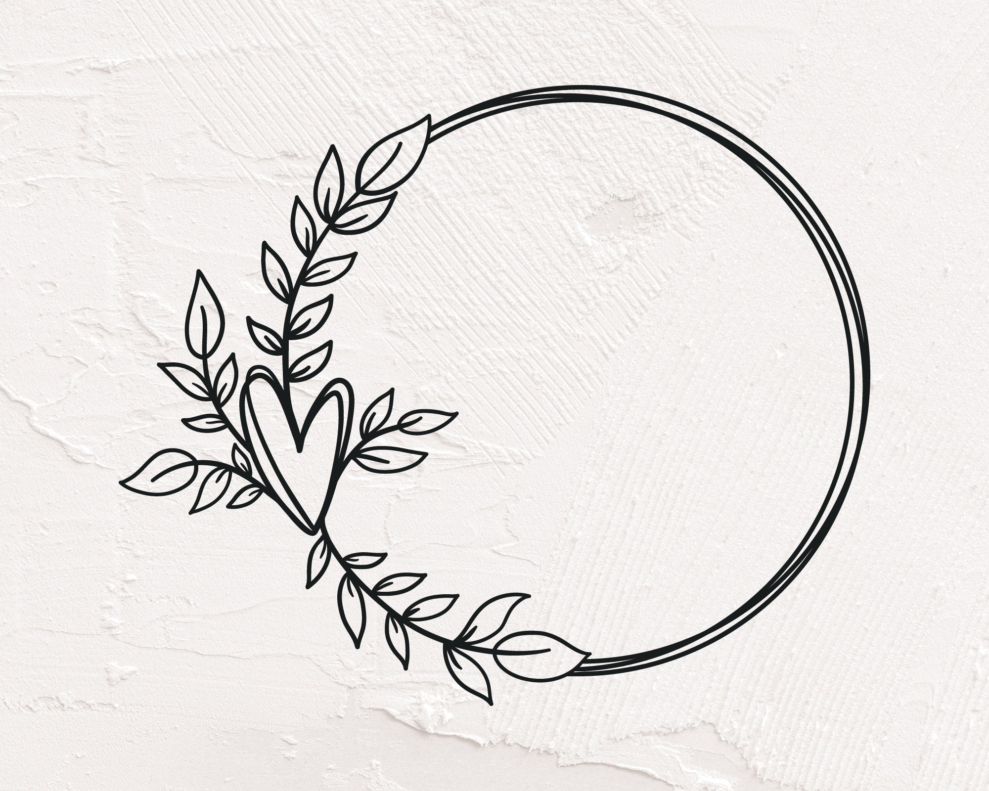 Laurel Wreath Svg Cut File for Cricut, Floral Circle Frame Png Clipart ...