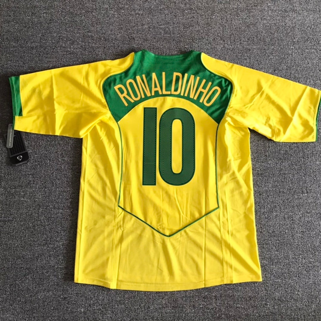 Buy Vintage 2004 Brazil 10 Ronaldinho Jersey Online in India - Etsy