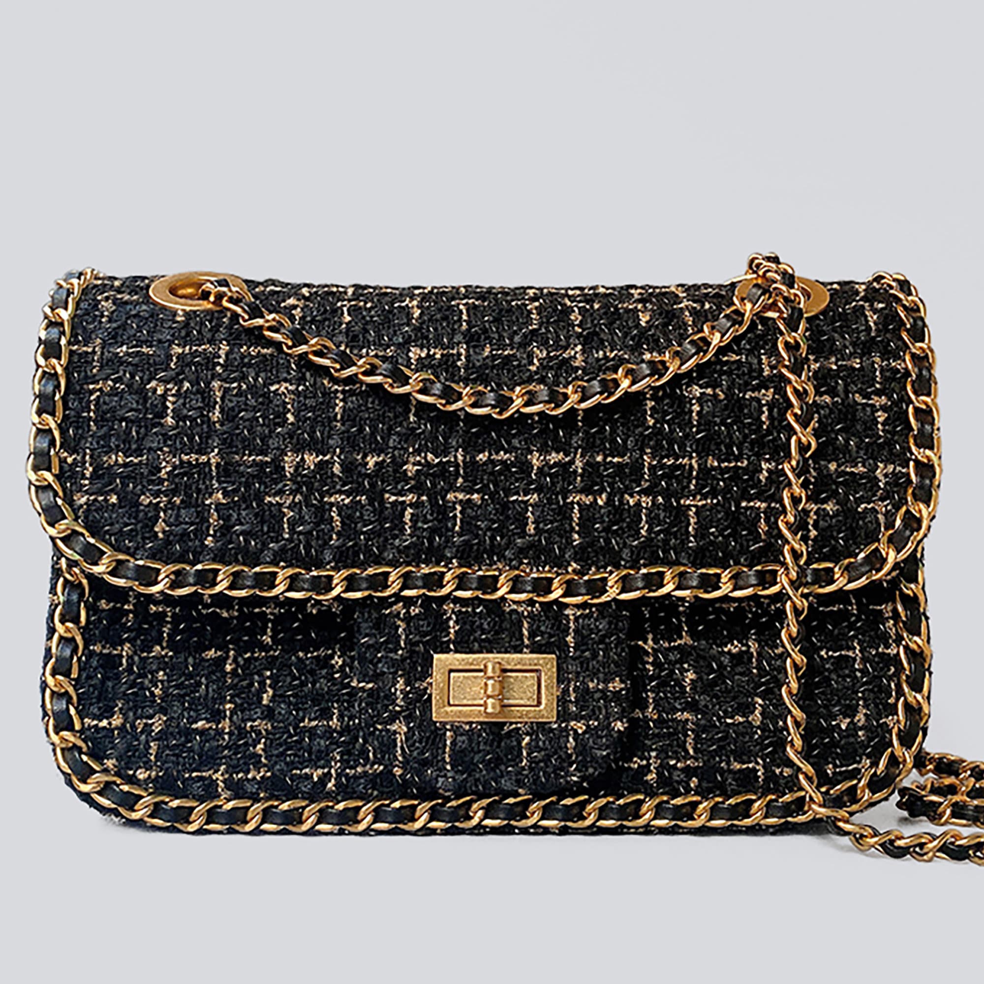 CHANEL, Bags, Oversized Chanel Cottontweed Purse