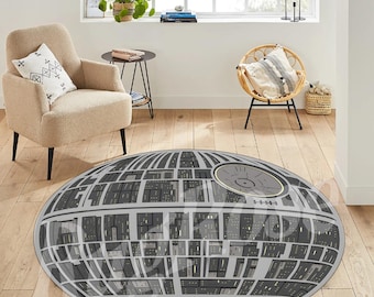 Star Wars Rug: Non-Slip Round Rug for Kids Room