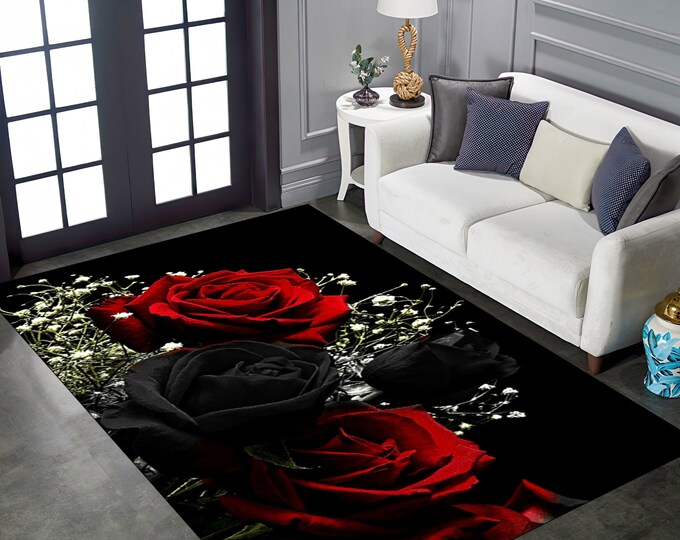 Boho Bed Throw Handmade Kashmiri gabba 6x9 Wool Rug Blanket Embroidered