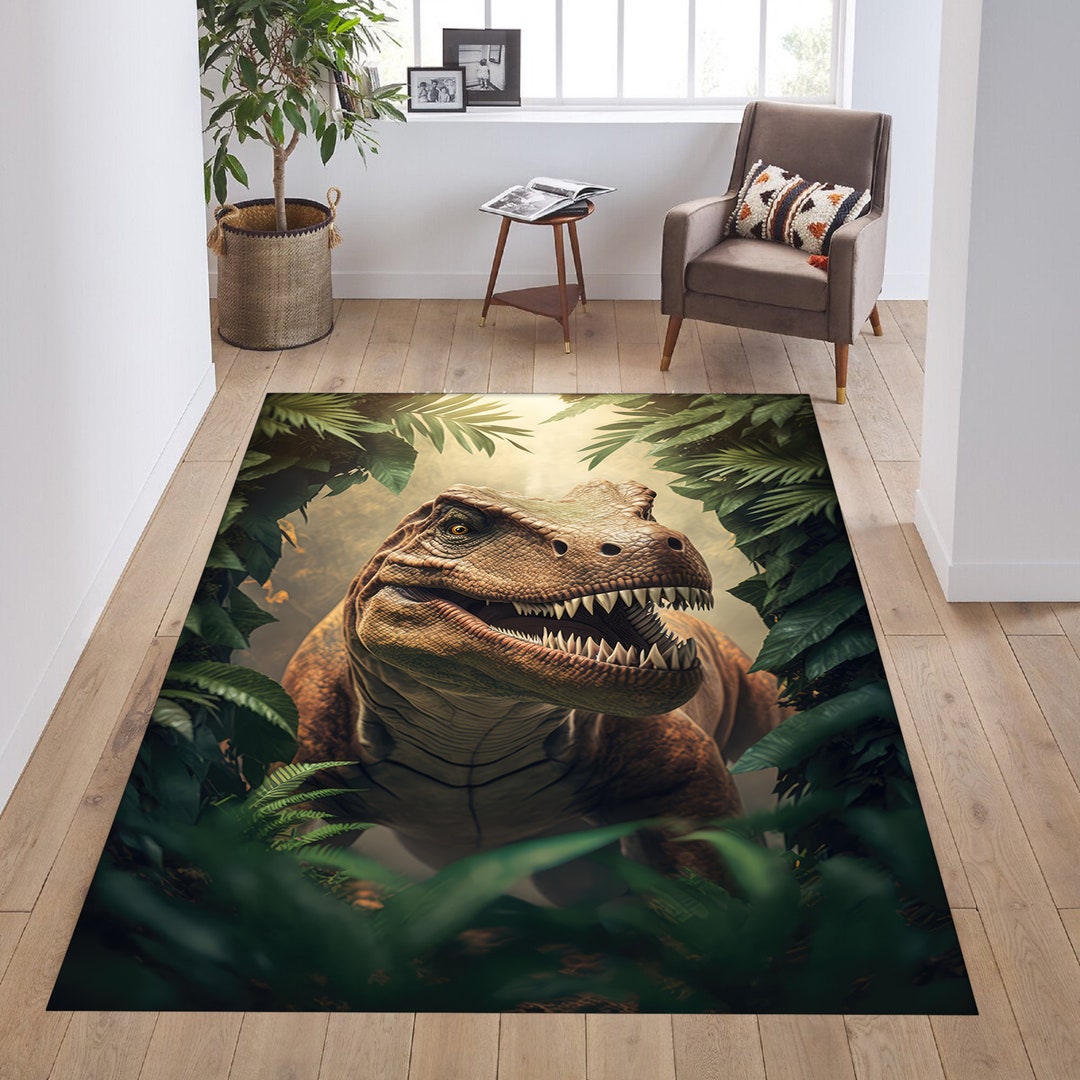 Dinosaur, Dinosaur Rug, Dinosaur Pattern Rug, Kids Carpet, Kids Room ...
