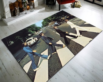 The Beatles Abbey Road Rug, Rock and Roll Music Fan Gift