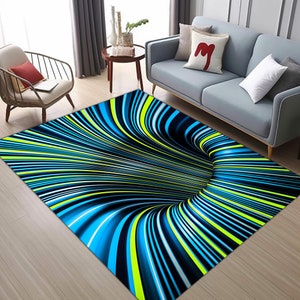 Vortex Rug, 3D Vortex Rug, Illusion Rug, Optical Illusion ,Colorful Vortex Rug,For Living Room Rug, Fan Carpet, Area Rug, Non Slip Rug