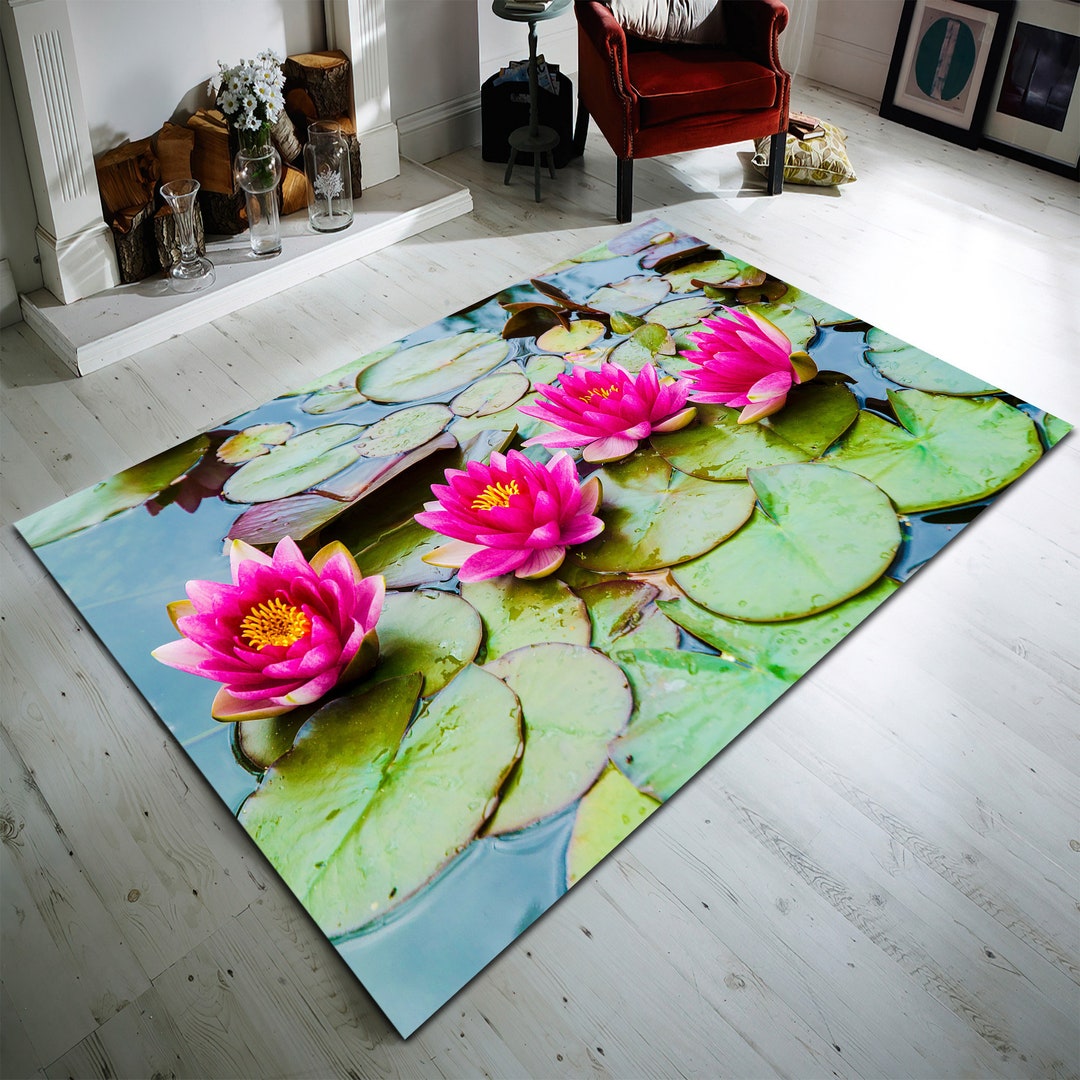 Lotus Flower Lotus Flower Rug Colorful Rug Flower Rug Gift - Etsy