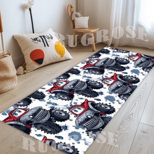 Truck Rug, Cute Truck Rug, Truck Runner Rug, Monster Truck Rug,Monster Truck  Long Rug, Boys Runner Rug, Kids Room Rug, Boys Kids Rug