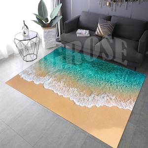 Beach Rug, Sea Rug, Sea Wave Rug, Sand Wave Rug, Nautical Rug, Clear Beach Rug, Ocean Rug, Summer Rug, Giant Waves Rug, Water Surface Rug
