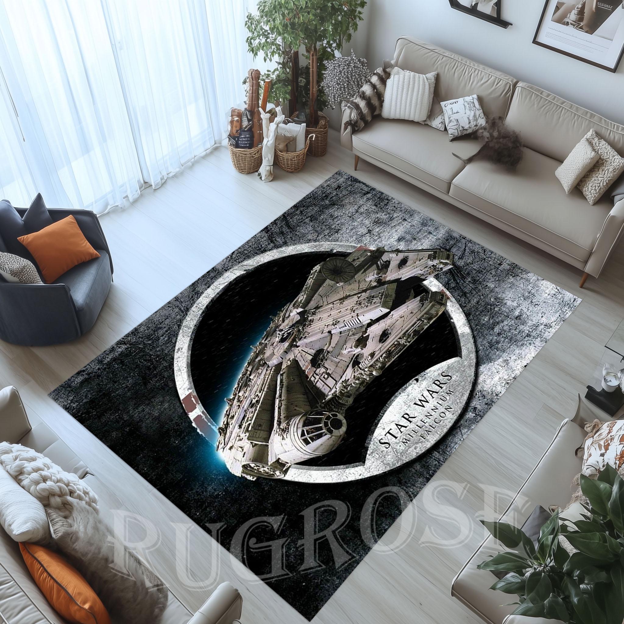 Millennium Falcon Star Wars Rug, Non-slip Kids Room Decor - Etsy