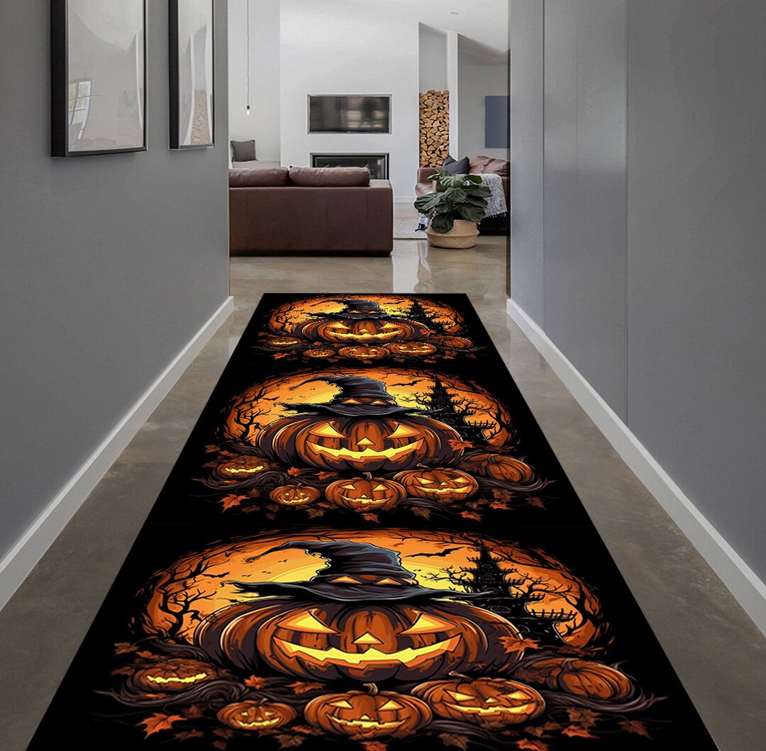 Halloween Halloween Rug Halloween Runner Rug Halloween Long Etsy
