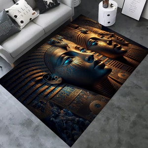 Egypt Rug,Ancient Egyptian Rug,Egyptian Queen,Hieroglyph Pattern Rug,Antique Themed Rug,Personalized Gift,Hieroglyph Rug,Anubis Rug,Area Rug