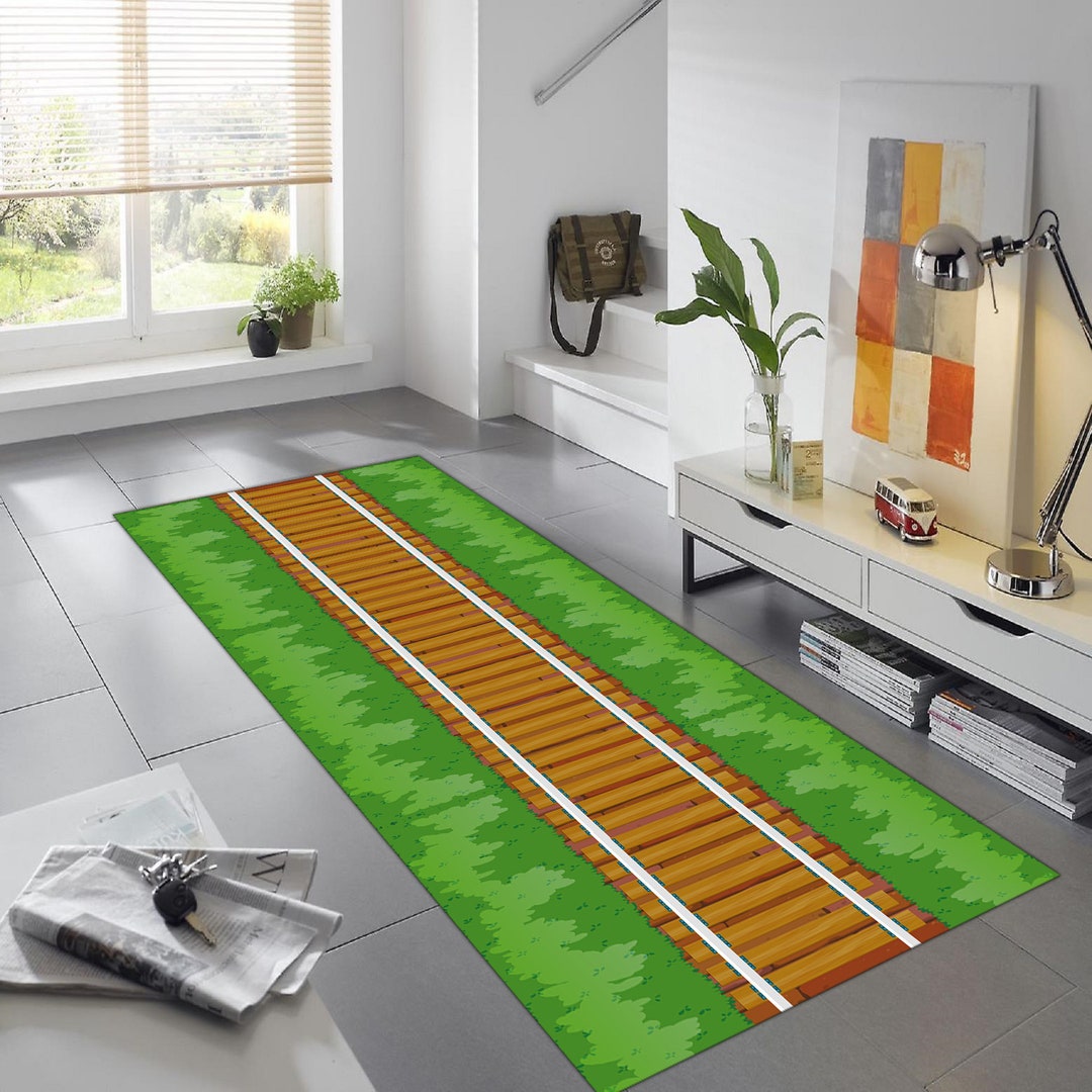 Train Tracks, Train Track Rug, Train Tracks Pattern Rug,train Track