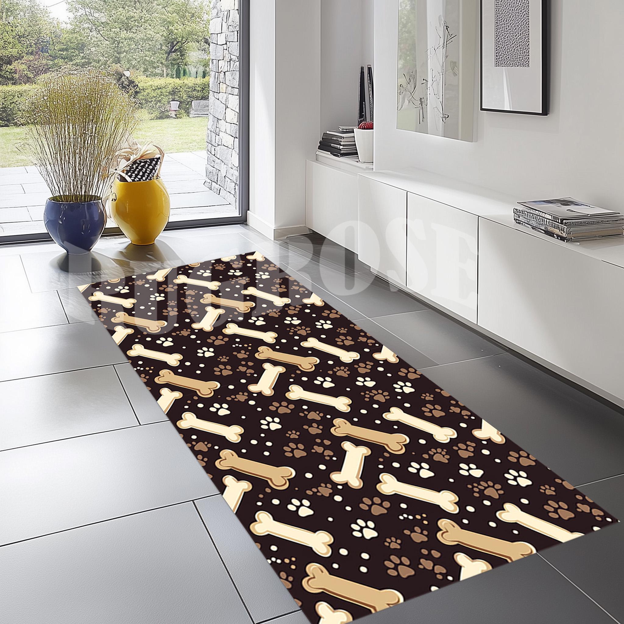Paw Print Runner Rug Paw Print Runner Rug, Dog Bone Design, Kids Room Decor - Etsy