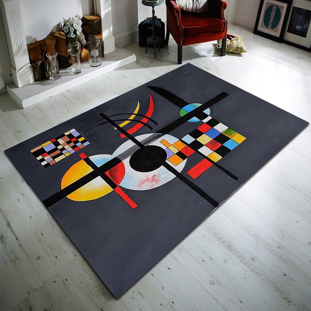 Kandiski Rug Wassily Kandinsky Abstract Rug, Modern Art Style - Etsy