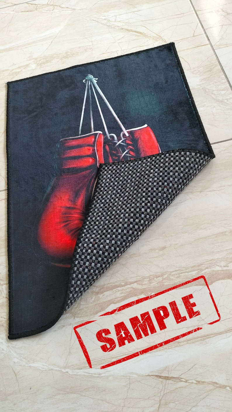 Boxing Gloves Rug, Modern Game Room Decor - Etsy