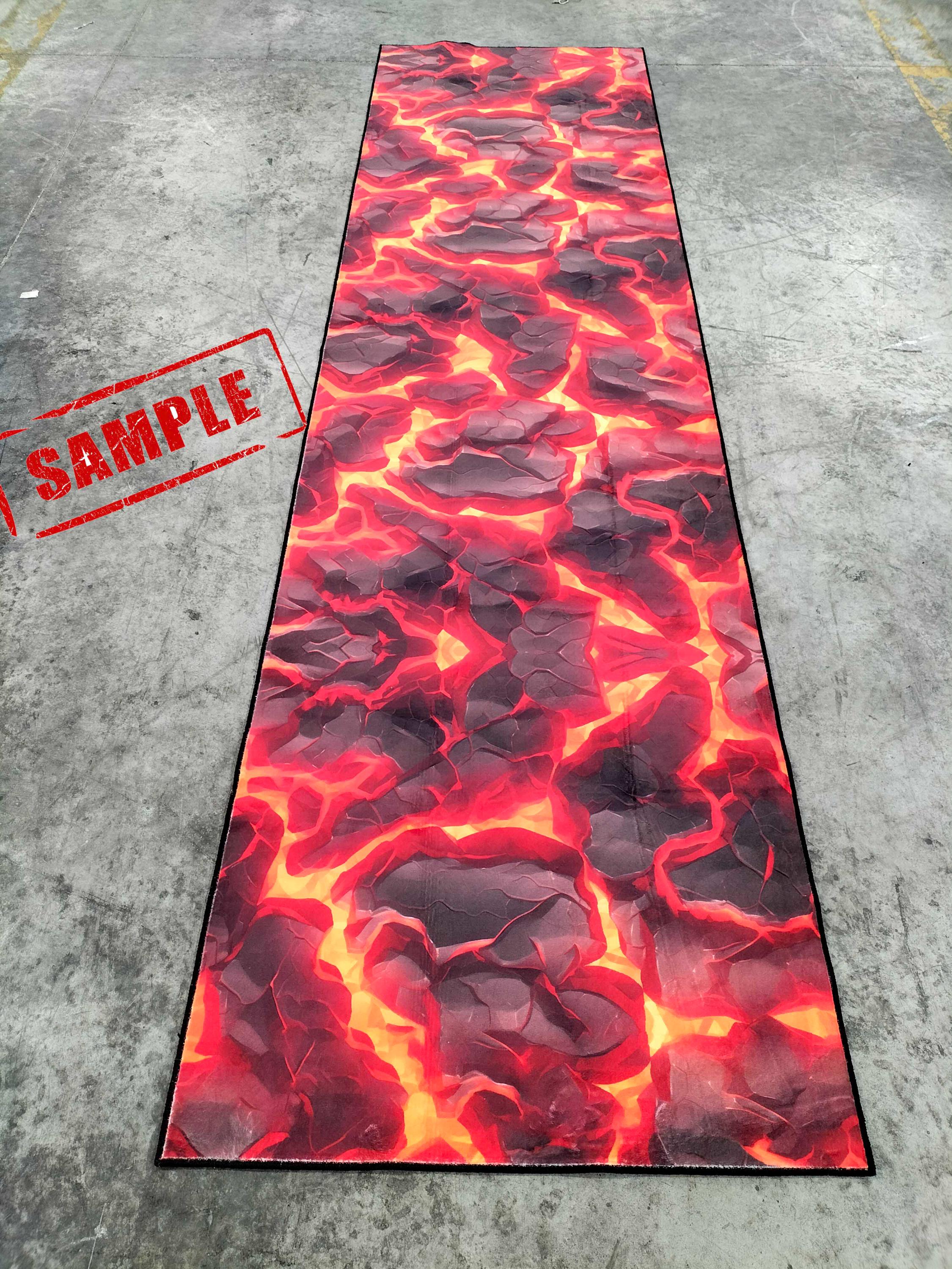 Lava Rug, Lava Runner Rug, Hot Lava Rug,volcano Floor Rug