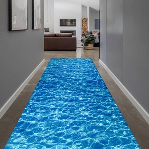 Sea,Sea Runner Rug,Clear Sea Rug,Sea Look Runner Rug,Beach Rug, Hallway Rug,Gift Summer Rug,Summer Runner Rug,Sea Decor Rug,Blue Sea Rug
