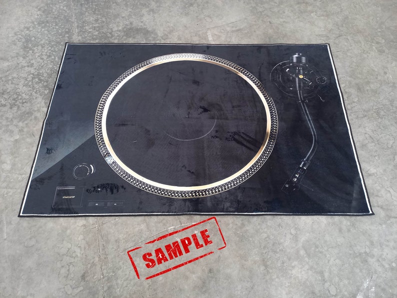 Vinyl Muisc Rug Vinyl Record Patterned Rug, Retro Music Decor - Etsy
