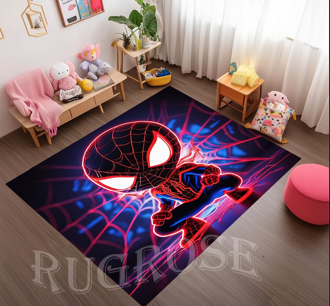 Spiderman, Spiderman Rug, Spider Man Rug, Spiderman Carpet, Kids Room ...