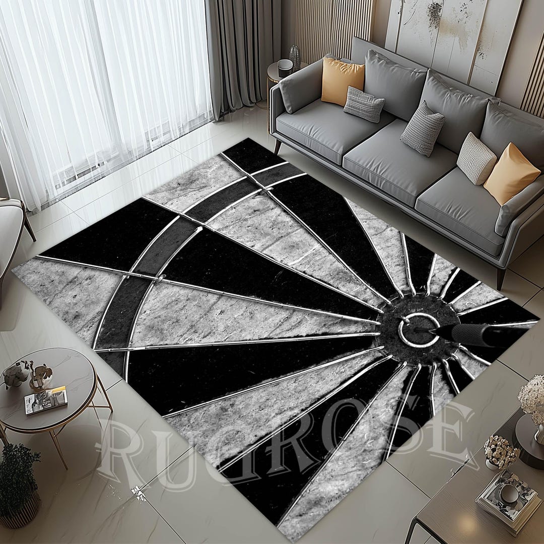 Dart Board Rug, Target Board Rug, Game Room Rug, Gamer Rug,teen Room ...
