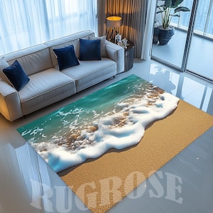 Beach Rug, Sea Rug, Sea Wave Rug, Sand Wave Rug, Nautical Rug, Clear Beach Rug, Ocean Rug, Summer Rug, Giant Waves Rug, Water Surface Rug