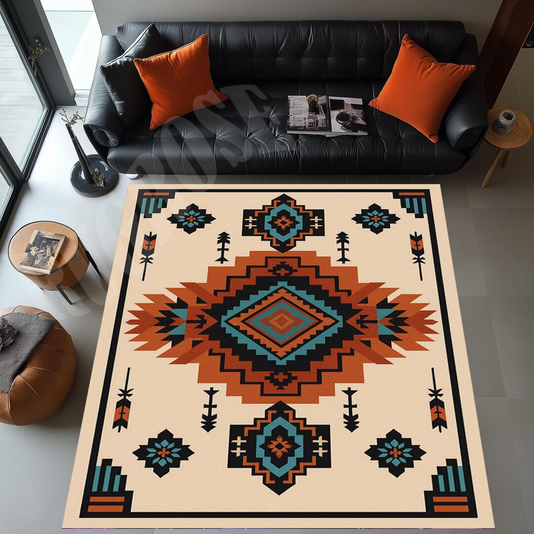 Aztek Area Rugs Aztec Area Rug, Geometric Pattern, Rustic Decor - Etsy