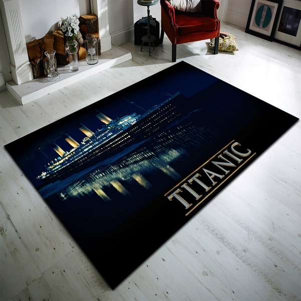 Titanic Rug, Titanic, Custom Rugs, Area Rug, Gift Rug, Decorative Carpet, Decor Rug, Living Room Rug,Non Slip Rug,Fan Carpet,Home Decor Rug