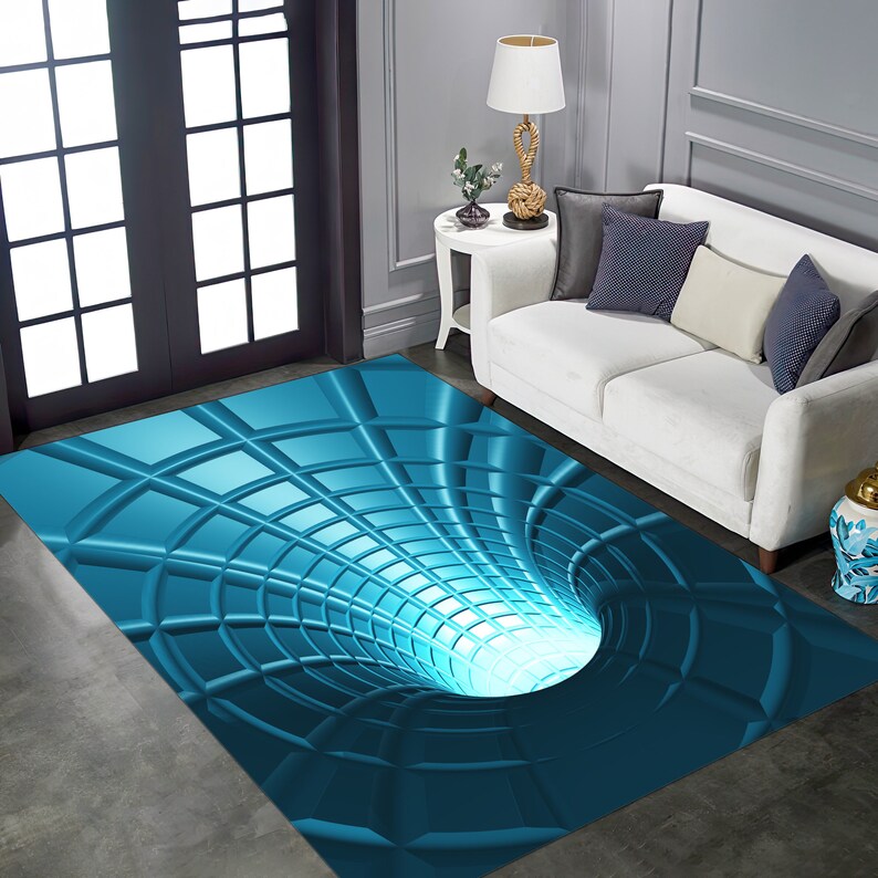 Vortex Rug 3D Vortex Rug Illusion Rug Optical Illusion Etsy