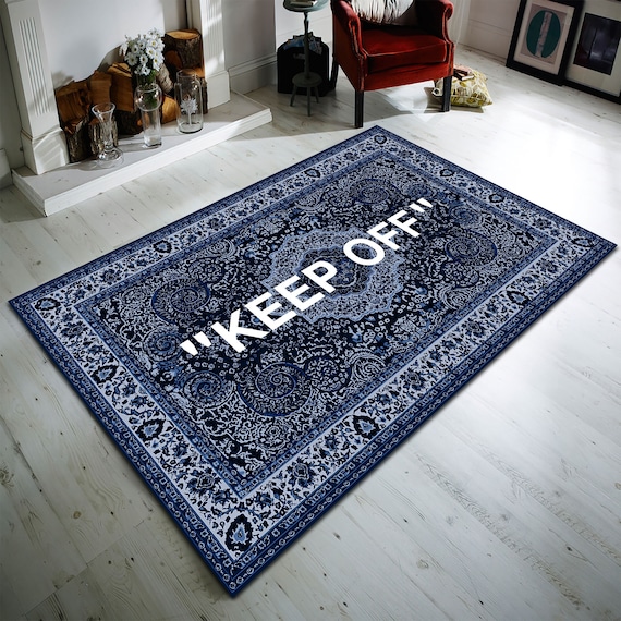 Ikea off white top keep off rug
