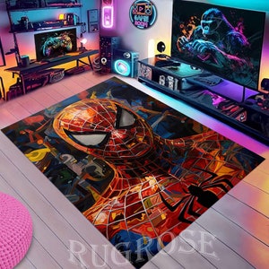 Spiderman, Spiderman Rug, Spider man Rug, Spiderman Carpet,  Spider man Fan Rug, Kids Room Rug, Modern Area Rug, Popular Rug, Kids Room Mat