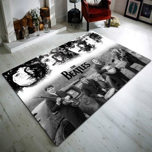 The Beatles Gift, The Beatles Rug, Rock Band ,Music Rug, Fan Rug, Best Selling The Beatles Rug,Non Slip Rug,Living Room Rug, Customized Rug